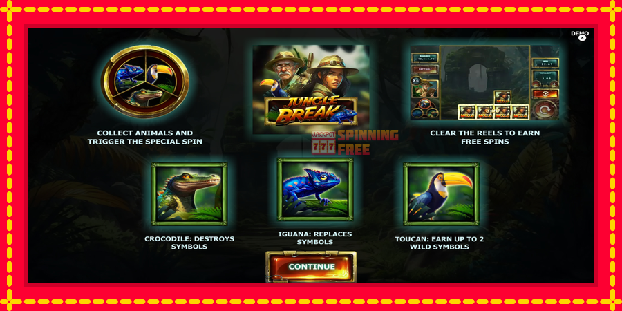 Jungle Break mesin slot dengan animasi cerah, gambar 1