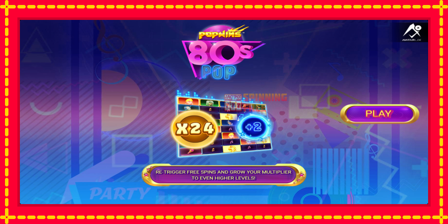 80sPop mesin slot dengan animasi cerah, gambar 1