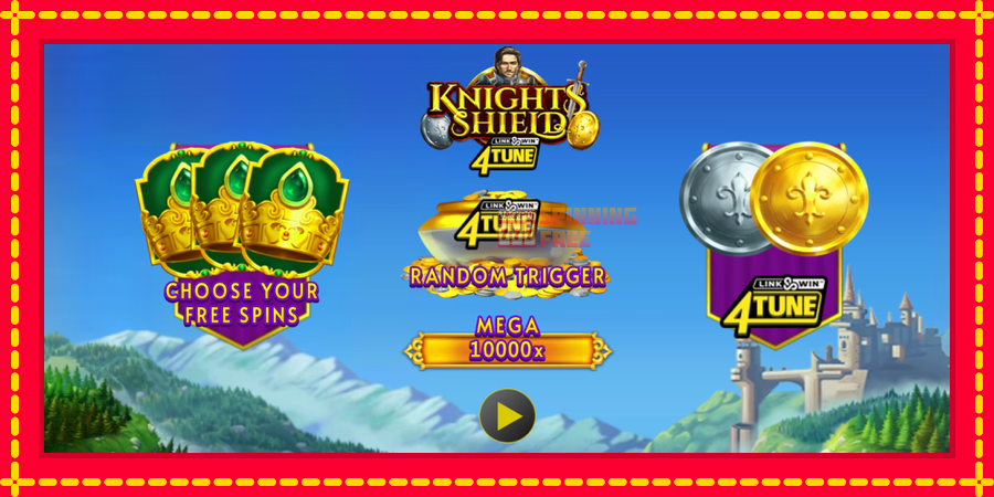 Knights Shield Link & Win 4Tune mesin slot dengan animasi cerah, gambar 1