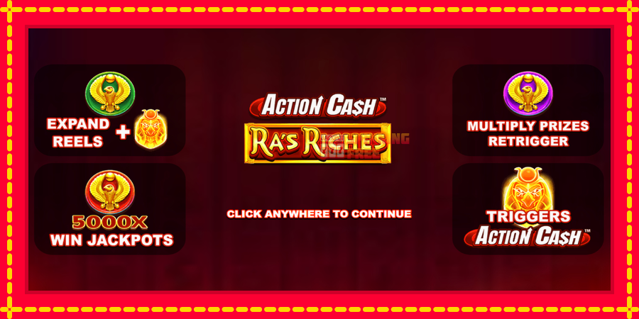 Action Cash Ras Riches mesin slot dengan animasi cerah, gambar 1