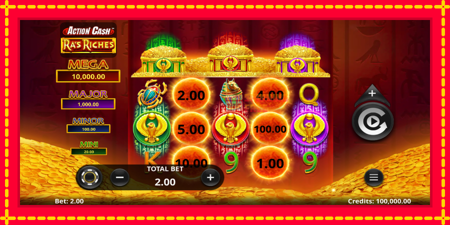 Action Cash Ras Riches mesin slot dengan animasi cerah, gambar 2