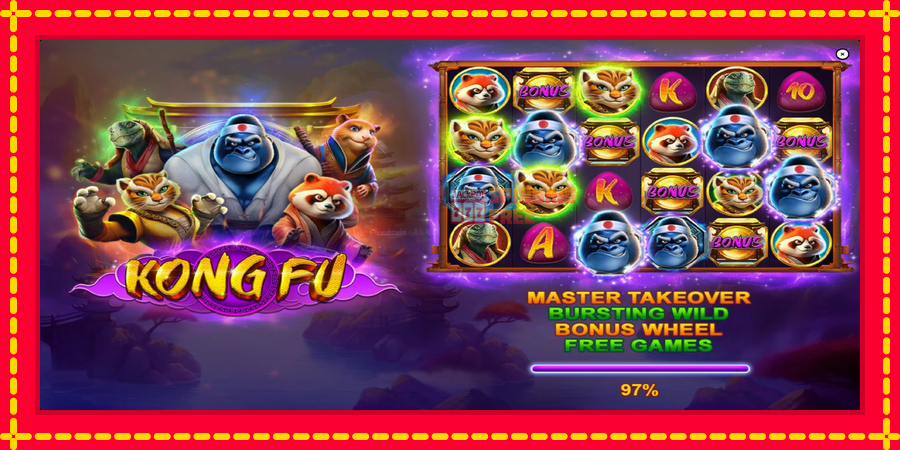 Kong Fu mesin slot dengan animasi cerah, gambar 1