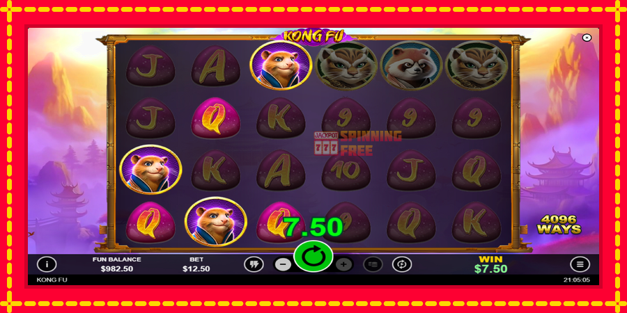 Kong Fu mesin slot dengan animasi cerah, gambar 3