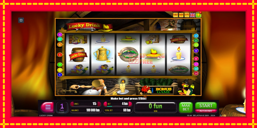 Lucky Drink mesin slot dengan animasi cerah, gambar 1