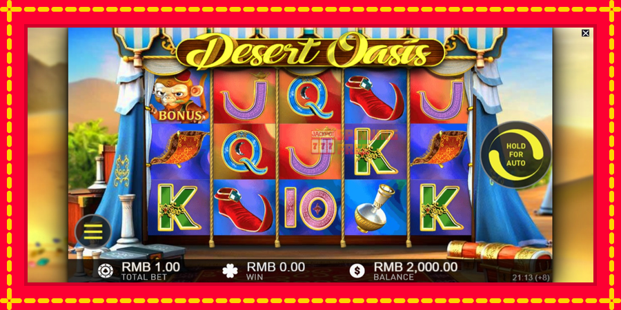 Desert Oasis mesin slot dengan animasi cerah, gambar 1