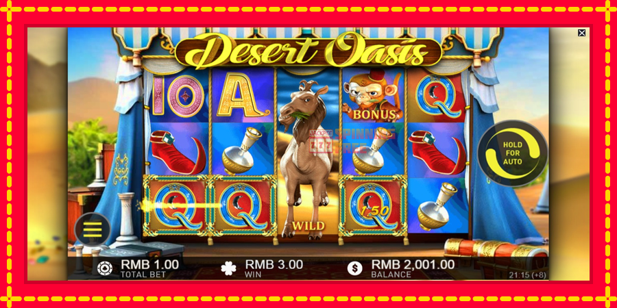 Desert Oasis mesin slot dengan animasi cerah, gambar 2