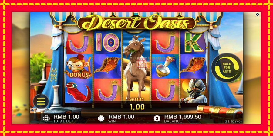 Desert Oasis mesin slot dengan animasi cerah, gambar 3