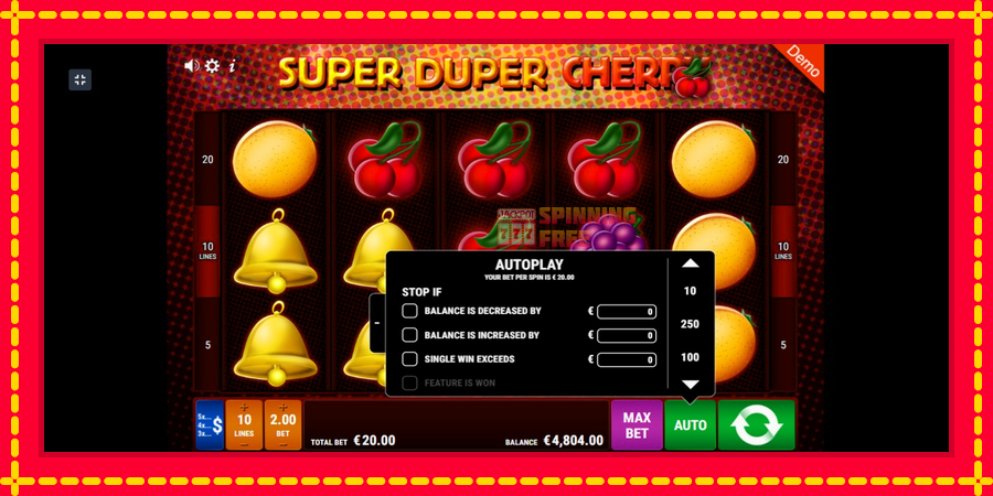 Super Duper Cherry mesin slot dengan animasi cerah, gambar 5