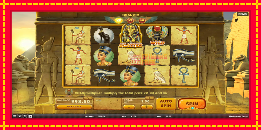 Mysteries of Egypt mesin slot dengan animasi cerah, gambar 3