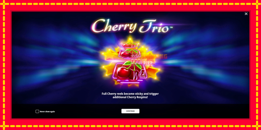 Cherry Trio mesin slot dengan animasi cerah, gambar 1