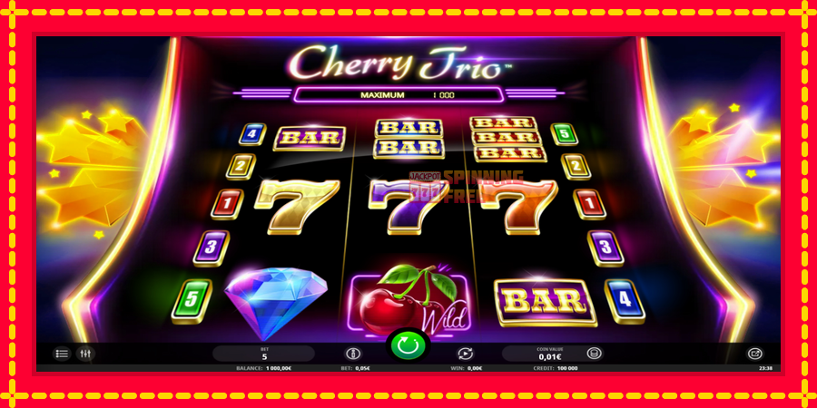 Cherry Trio mesin slot dengan animasi cerah, gambar 2