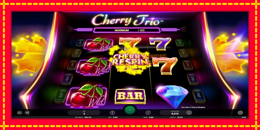 Cherry Trio mesin slot dengan animasi cerah, gambar 4