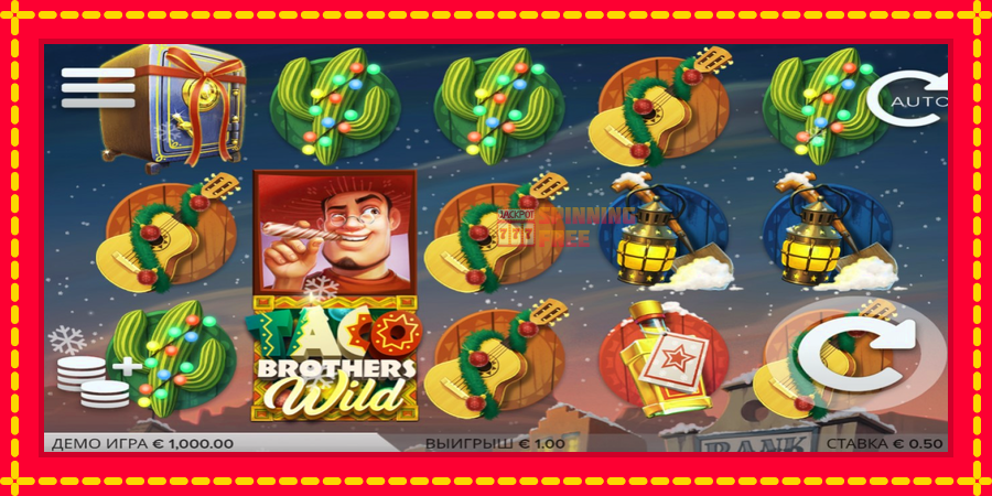 Taco Brothers Saving Christmas mesin slot dengan animasi cerah, gambar 2