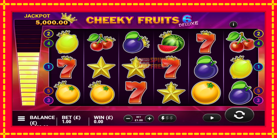 Cheeky Fruits 6 Deluxe mesin slot dengan animasi cerah, gambar 1