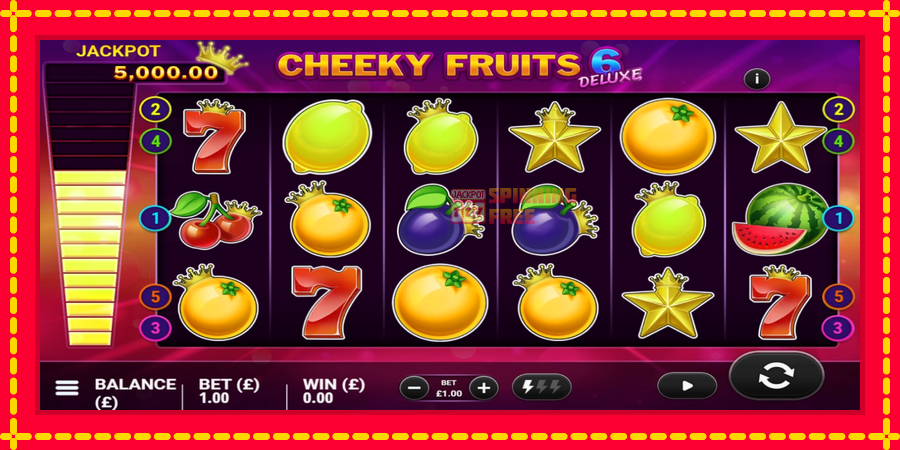 Cheeky Fruits 6 Deluxe mesin slot dengan animasi cerah, gambar 2