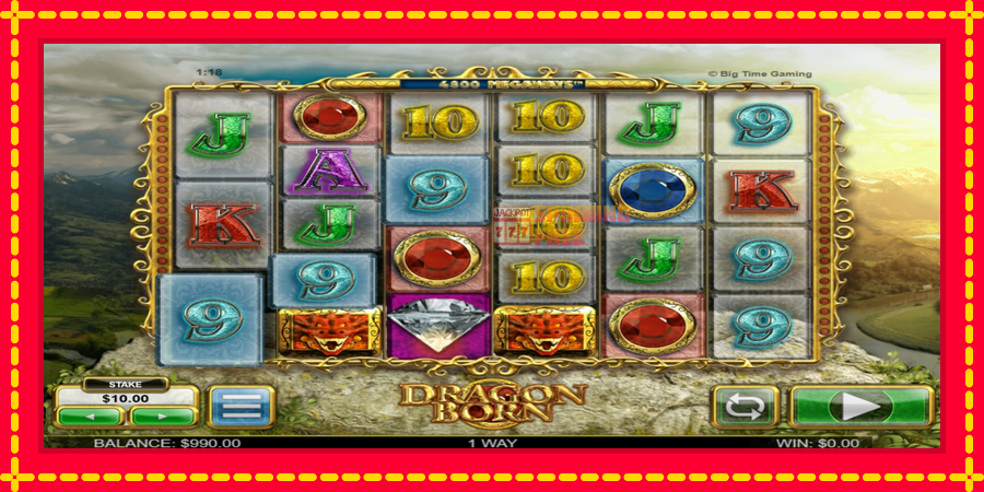 Dragon Born mesin slot dengan animasi cerah, gambar 1