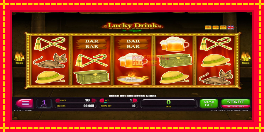 Lucky Drink In Egypt mesin slot dengan animasi cerah, gambar 1