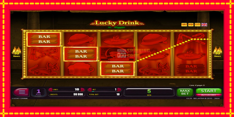 Lucky Drink In Egypt mesin slot dengan animasi cerah, gambar 2