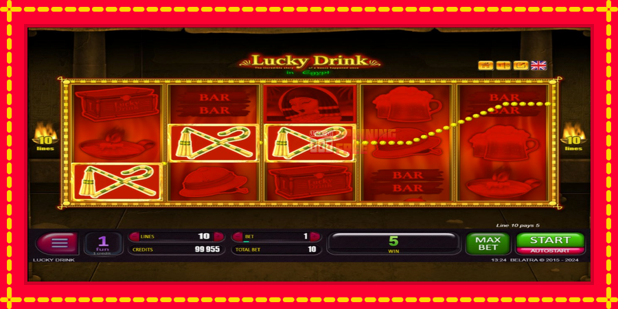 Lucky Drink In Egypt mesin slot dengan animasi cerah, gambar 3