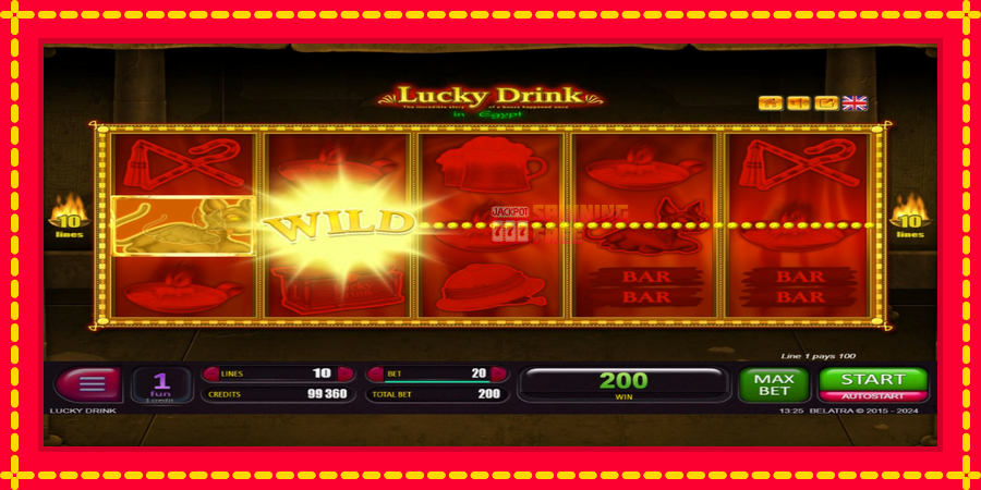 Lucky Drink In Egypt mesin slot dengan animasi cerah, gambar 4