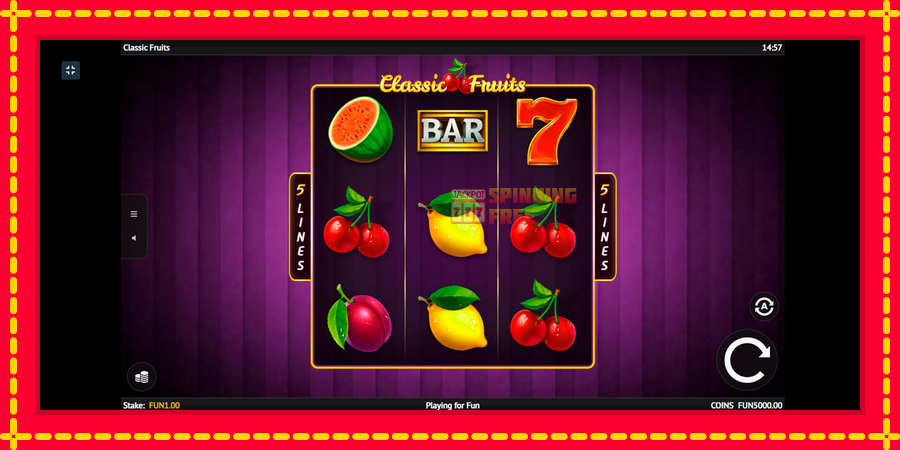 Classic Fruit mesin slot dengan animasi cerah, gambar 1