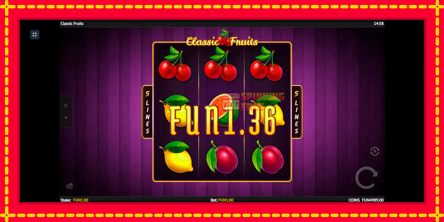 Classic Fruit mesin slot dengan animasi cerah, gambar 3