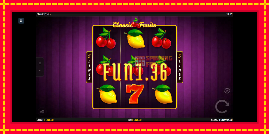 Classic Fruit mesin slot dengan animasi cerah, gambar 4