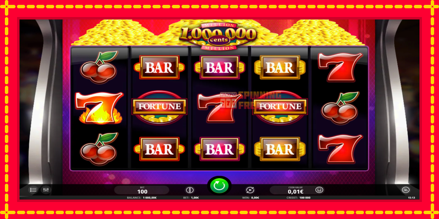 Million Cents mesin slot dengan animasi cerah, gambar 2