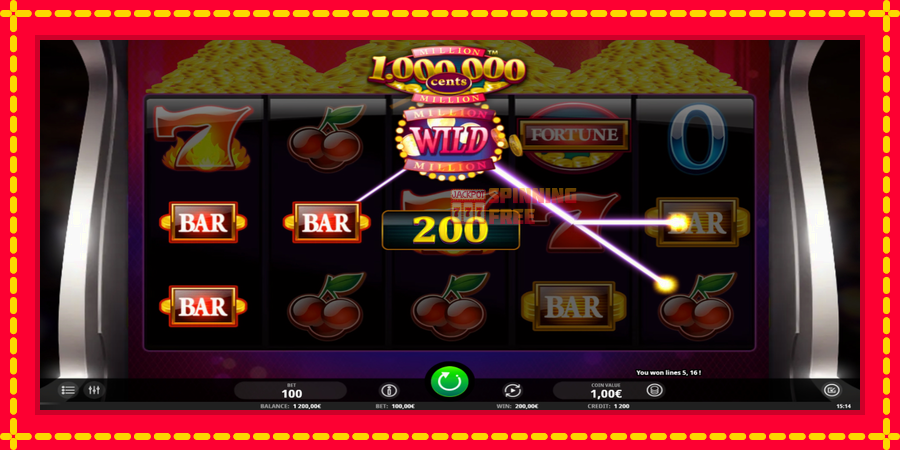 Million Cents mesin slot dengan animasi cerah, gambar 4