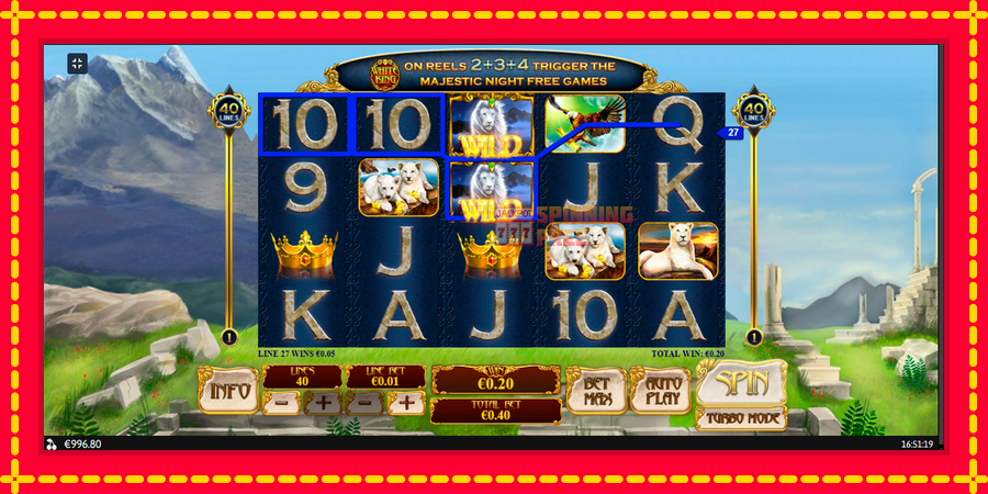 White King mesin slot dengan animasi cerah, gambar 5