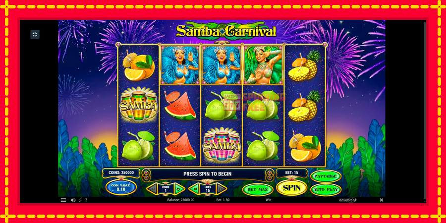 Samba Carnival mesin slot dengan animasi cerah, gambar 1