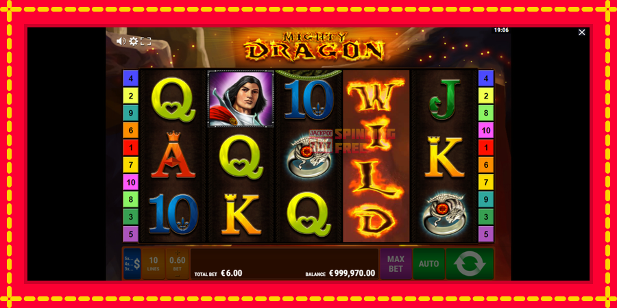 Mighty Dragon mesin slot dengan animasi cerah, gambar 2