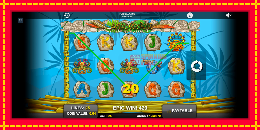 Aztec Secrets mesin slot dengan animasi cerah, gambar 9