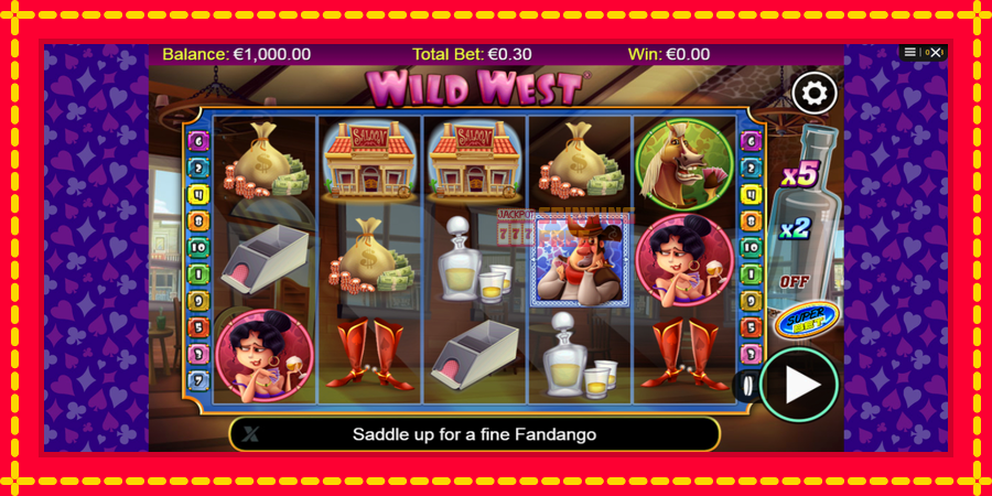 Wild West mesin slot dengan animasi cerah, gambar 1