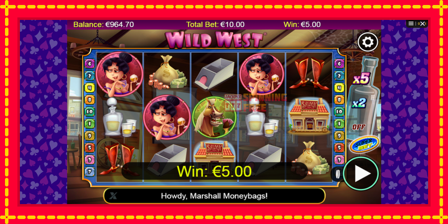 Wild West mesin slot dengan animasi cerah, gambar 2