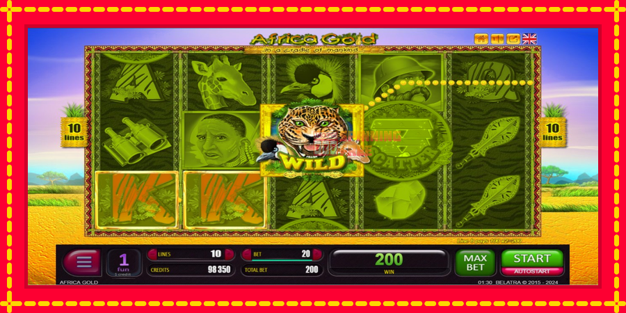 Africa Gold mesin slot dengan animasi cerah, gambar 3