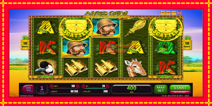 Africa Gold mesin slot dengan animasi cerah, gambar 4