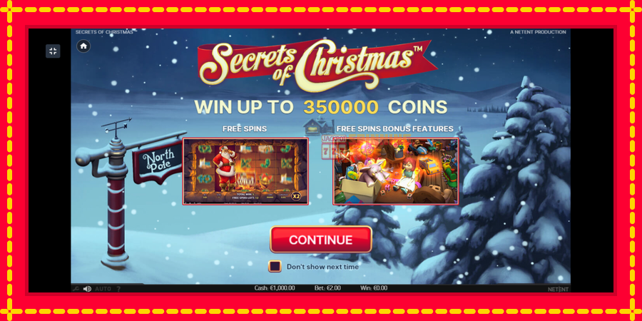 Secrets of Christmas mesin slot dengan animasi cerah, gambar 1