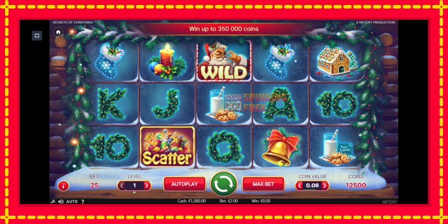 Secrets of Christmas mesin slot dengan animasi cerah, gambar 2