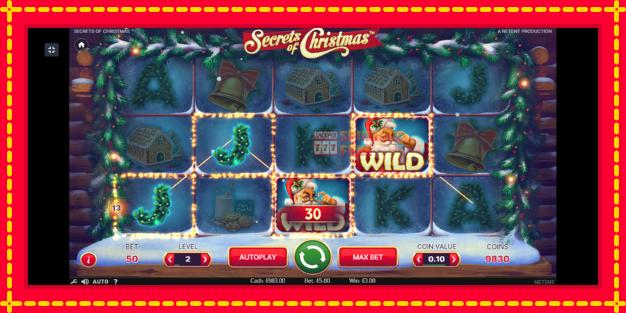 Secrets of Christmas mesin slot dengan animasi cerah, gambar 3