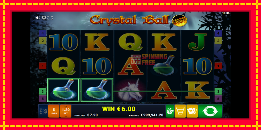 Crystal Ball Red Hot Firepot mesin slot dengan animasi cerah, gambar 3