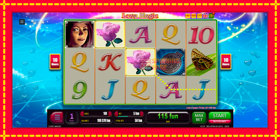 Love Magic mesin slot dengan animasi cerah, gambar 3