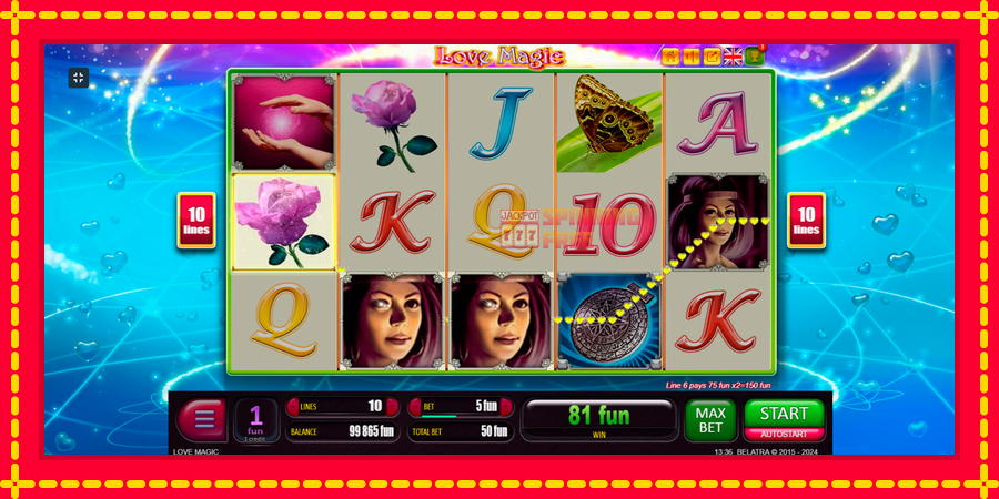 Love Magic mesin slot dengan animasi cerah, gambar 10