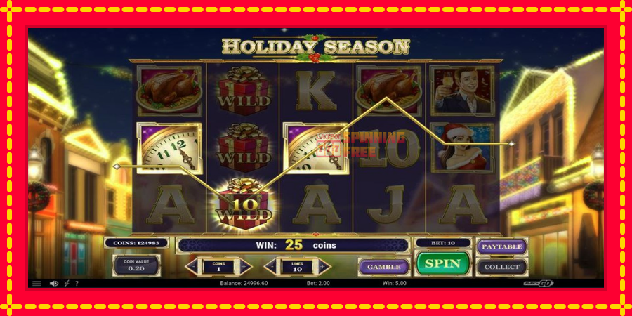 Holiday Season mesin slot dengan animasi cerah, gambar 3