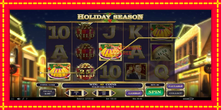 Holiday Season mesin slot dengan animasi cerah, gambar 4