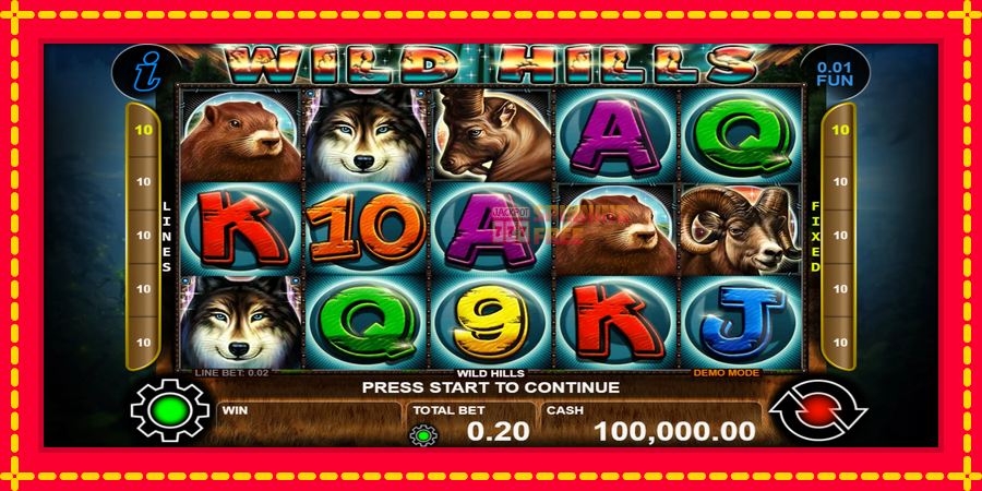 Wild Hills mesin slot dengan animasi cerah, gambar 1