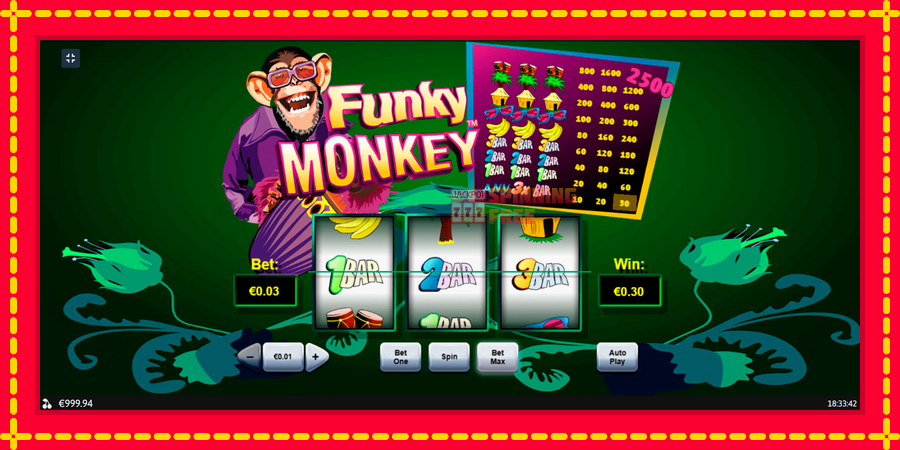 Funky Monkey mesin slot dengan animasi cerah, gambar 2