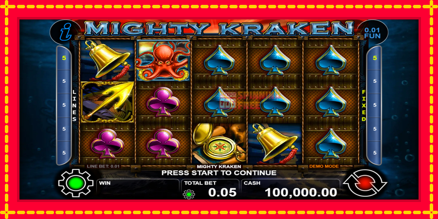 Mighty Kraken mesin slot dengan animasi cerah, gambar 1