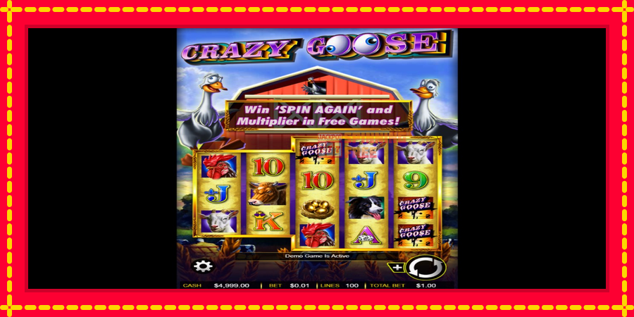 Crazy Goose mesin slot dengan animasi cerah, gambar 1