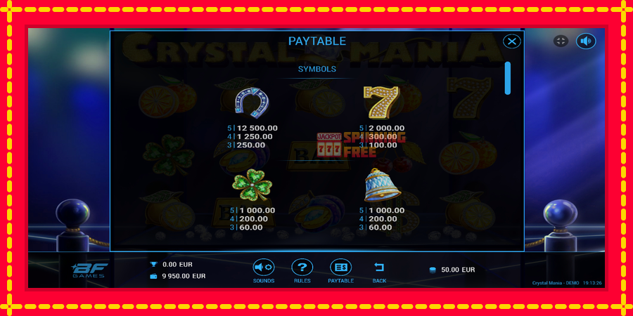 Crystal Mania mesin slot dengan animasi cerah, gambar 5